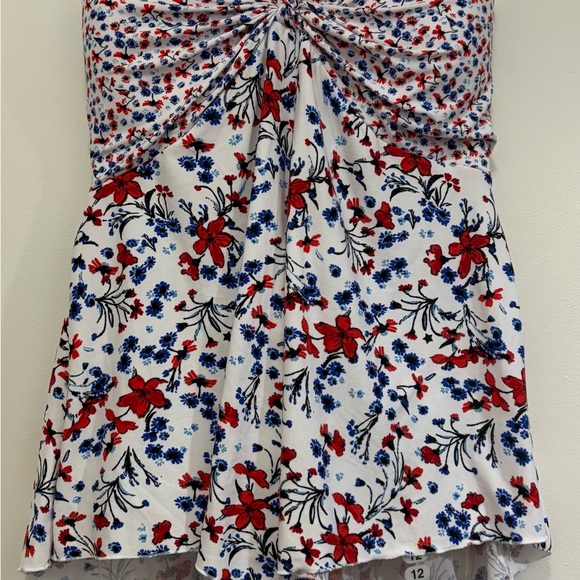 No Boundaries Tops - No Boundaries Red and Blue Floral Tank Top